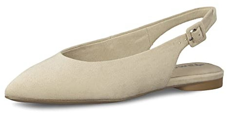 Tamaris Damen Klassische Ballerinas, Frauen Flats,Comfort Lining,TOUCHit-Fußbett,Halbschuhe,Sommerschuhe,Slipper,Ballerina-Schuhe,Nude,37 EU