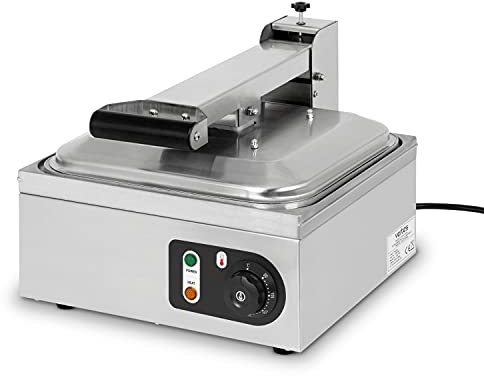 vertes Gastro Toaster Sandwichtoaster für 9 Scheiben (Edelstahl, 2200W, 230V, 50 bis 300 Grad C Stufenlos Regulierbar, Krümelfach, 2 Aluminium Heizplatten, 4 Gummifüße, 9 Sandwich Toast Gleichzeitig)