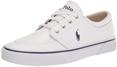 POLO RALPH LAUREN Herren Faxon Low Sneaker, Weiss/opulenter Garten, 42 EU