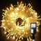 Tubiaz LED Lichterkette Außen, 30m 300LEDs mit 8 Leuchtmode, Speicherfunktion, IP44 lichterketten Deko Beleuchtung Weihnachtsbeleuchtung für Weihnachten Halloween Hochzeit,Warmweiß
