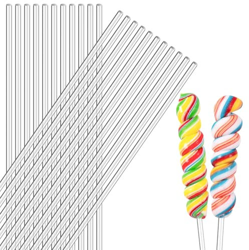 Kamehame Cake Pop Sticks Acrylic Lolly Pop Sticks 30 Pcs 31cm Lollipop Sticks for Cake Pops Lollipops, Candies, Chocolates