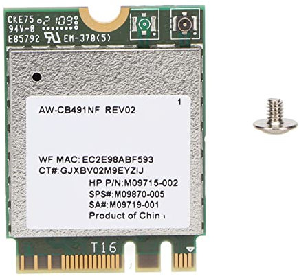 Estink Carte WiFi RTL8821CE, Ordinateur Portable AW Cb491nf Nic, Interface M.2, Support BT4.2, Opération à Grande Vitesse, Peut être utilisé pour la Maison, Le Travail ou Les Voyages