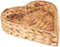Dudoplatz Herz Korb Tablett in Herzform geflochten aus Seegras, Wasserhyazinthe, Herzschale (3er-Set: 21 cm, 24 cm, 28 cm)
