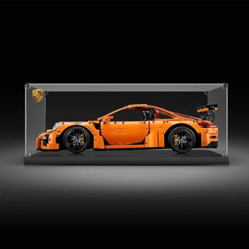 Acryl Vitrine Kompatibel Mit Lego 42056 Technic Porsche 911 GT3 RS, Staubdichte Display Case Schaukasten Showcase für Lego 42056 - Ohne Modell Kit (Typ 3)