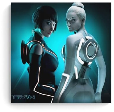 KHAMEO Tron Poster Leinwand Poster Dekorative Malerei Leinwand Wandposter und Kunstdruck Moderne Familie Schlafzimmer Dekor Poster 30 x 30 cm