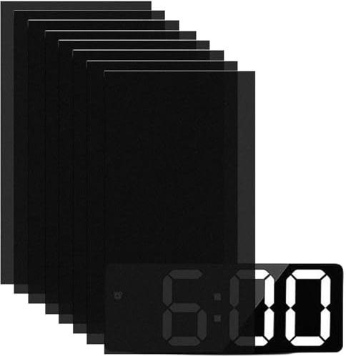 8 Stück Licht-Dimmaufkleber – 20,3 x 10,2 cm – LED-Abdeckfilter für Wecker, Radio, Kabelbox, Monitor – Dimmblätter für Licht-Dimmaufkleber