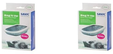 Savic Bag It Up Cat Litter Tray Liner 6 Bags, Jumbo (Pack of 2)
