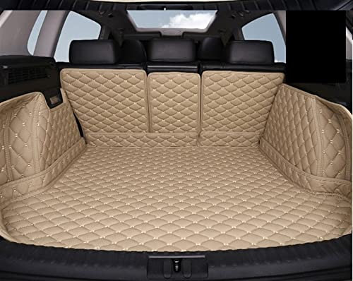 Kofferraummatten Auto-Kofferraummatten Für VW Für ID.3 Für Cupra Born 2019-2023 Vollständige Abdeckung Aus Leder Langlebiges Kofferraum (Farbe : Beige)