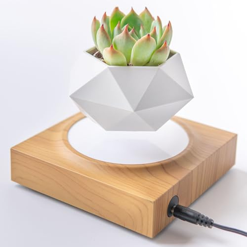 MAGECMOON HCNT Levitation Air Bonsai Topf, magnetisch, schwebender Mini-Blumentopf, Pflanzgefäße, Aufhängung, schwimmender Sukkulententententopf, Himmelsgarten, Pflanztopf für Zuhause, Büro
