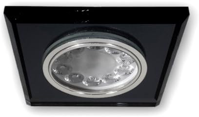 1 Stück LED Glas Einbaustrahler schwarz CCT GU10 dimmbar S1371BK 5,5W 230V 2.4G LED unterstützt ZigBee und ist kompatibel mit Amazon Alexa und Philips Hue Smart Home Beleuchtung