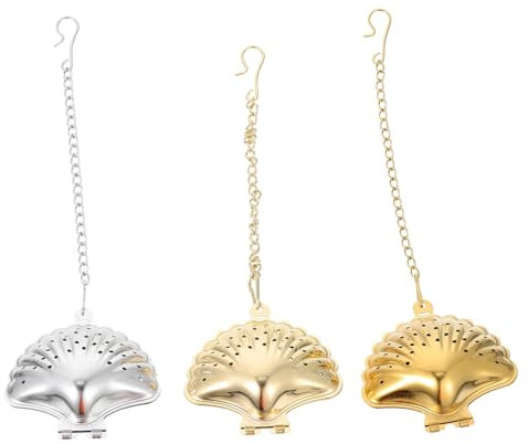 Cabilock 9 Piezas Colador de té colgable filtros de café percolador coladores de bolas de té colador chino especias colador de té de la casa filtro de té útil portátil caparazón bola de té