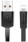 P4Y Flaches Kabel kompatibel mit Apple zum Laden und zur Datenübertragung 2A Material: TPE/PVC/Kupfer Smart Chip 1,2m schwarz US-SJ199 U2