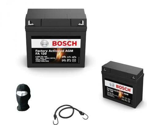 Compatible avec BMW R GS Adventure/R GS Adventure ABS 1150 dal 2001 al 2005 Batterie Bosch FA120 YT19BL-BS 12VOLT 18AH Ampere CHARGÉE ET PRÊTE À l'emploi Batteries Gel AGM SCELLÉES 186X82X171CM
