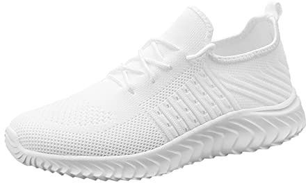 Basket Femme Confortable Pied Large - Homme Chaussure Minimaliste Homme Chaussures en Toile Femme Basket Blanche Montante Trail Running Chaussures Grande Taille Chausson Escalade Homme