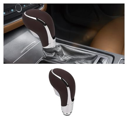 JNNJ Automatik-Schalthebel-Handball, Auto Schaltknauf Schalthebel, Auto Schaltknauf Ersatz, Automatik Schalthebel Knopf Shifter Gear, Automatische Schaltknauf Stick Kopf Griff Hebel(Braun)