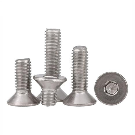 30 Stücke 4#-40 Gewinde DIN7991 SUS304 Edelstahl Innensechskant Senkkopfschrauben Gesamtlänge 3/16''~1-1/2''(1/4)