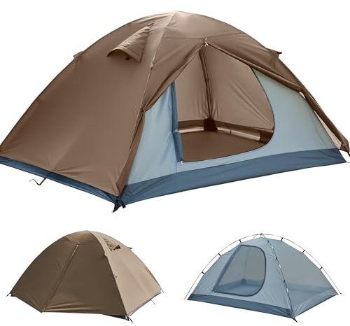 DanCoom Camping Zelt 2/3 Person 220 * 160 * 110CM Wasserdicht & Winddicht Kuppelzelt Großes Zelt Einfacher Aufbau Zelt, Leichtes Rucksackzelt für Wandern, Camping, Outdoor, Reisen