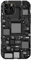 Coque pour iPhone 11 Pro Carte mère vintage avec circuits électroniques