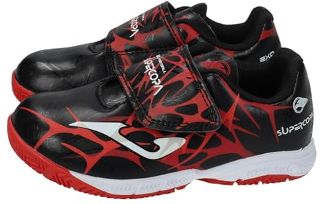 Joma Super Copa Jr 2501 INV SCJS2501INV, Boy Indoor Football Trainers, Black, 34 EU