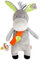 HABA Schnullertier Esel Elwood – Schnuller & Co. sicher befestigen mit abnehmbarem Schnullerband – Kuschelweiches Baby-Geschenk zur Geburt – 2011911001