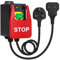 BOSYTRO Single Phase On/Off, 220V to 250V Emergency Stop Switch, Electromagnetic Pressure Switch with Socket for Quick Switch-off of Milling Tables and Electrical Equipment (stop)
