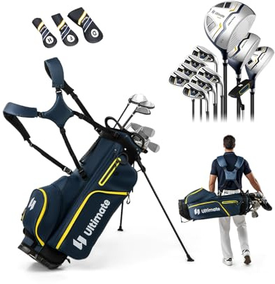 GOPLUS Juego de Palos de Golf para Hombre con Set Completo de 15 Piezas