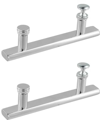 VrayKnol Shower Door Handle Replacement Door Handle Stainless Steel ABS Door Handles Suitable for Shower Enclosures with 200mm Hole Spacing Silver Pack of 2