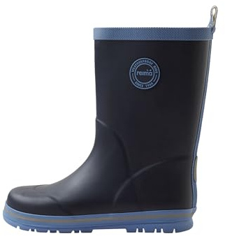 Reima - Taika Gummistiefel für Kinder - Wasserdichte Regenstiefel Kinder mit Baumwollfutter, flexibler Griffsohle, reflektierenden Details und Happy Fit-Einlegesohlen - Navy, 37