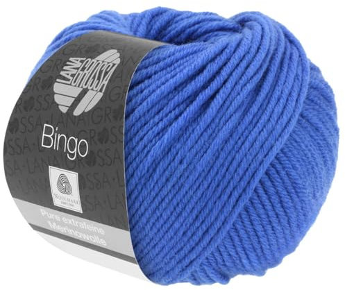 LANA GROSSA Bingo | Extrafeine Merinowolle waschmaschinenfest und filzfrei | Handstrickgarn aus 100% Schurwolle (Merino extrafein) | 50g Wolle zum Stricken & Häkeln | 80m Garn FB 90