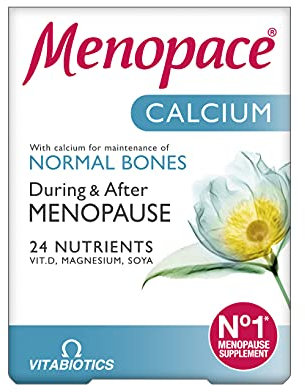 Menopace Calcium by Vitabiotics Menopause & Perimenopause Support with Calcium to Support Bone Health - UK's No.1 Menopause Supplement Brand
