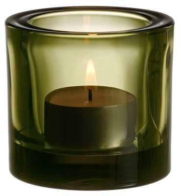 iittala Lichter - Kivi - Design Heikki Orvola - Teelicht - Standard moosgrün - 6 cm