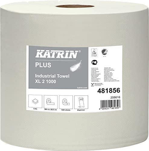 Katrin 481856 Plus XL 2 lagig Handtuch Rolle, weiß (2 Stück)