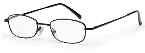 FILTRAL Lesebrille mit zeitlosem Metallrahmen für Damen & Herren/Klassische Lesehilfe mit Federscharnier in schwarz / +1.00 Dpt. F4513293