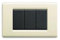 Placca Ave In Metallo 45P94Bp Zama 45 4 Moduli Bianco Blanc (Ral 1013)