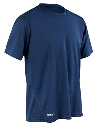 Spiro Men's Quick Dry Waterproof Short Sleeve T-Shirt - Navy, X-Large