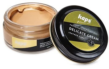 Kaps Crème Délicate – Crème De Cirage Cuir Naturel Et Synthé – Soin Chaussures Professionnel – Soin Intensif Du Cuir Et Nourrissant– Pot Verre 50ml – Plusieurs Couleurs (407 - Or Brillant)