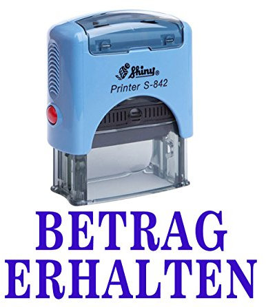 BETRAG ERHALTEN Selbst Farbwerk Stempel Buro stationar Bedrucktes Shiny Stamp