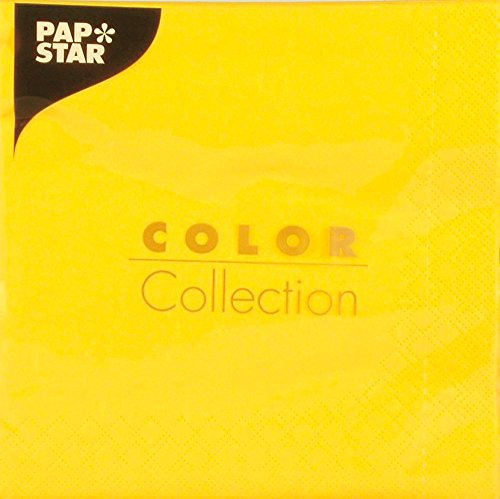 Papstar Servietten/14229 33x33cm gelb 1/4 Falz Inh.50