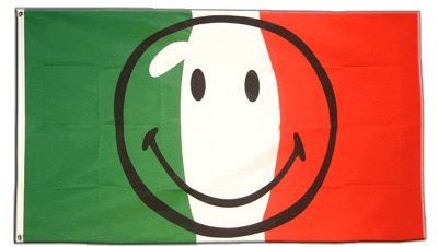Flagge Smiley Italien - 90 x 150 cm