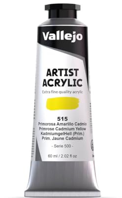 Vallejo : Artist Acrylic Paint : 60ml : Primrose Cadmium Yellow