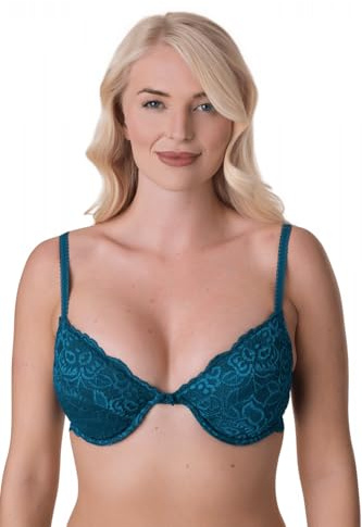 Camille Floral Lace Padded Bra - Underwired, Removable Padding, Adjustable Straps & Supportive Hook & Eye Closure