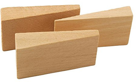 Holzkeile aus Hartholz Stärke 8 - 15 mm 5 x 3 cm 10 Stück
