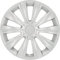 cartrend Radkappen Delta, 14 Zoll, für alle gängigen Stahlfelgen, aus Spezial-ABS-Qualitätskunststoff, schlagfest, zweischichtige Metallic-Lackierung, überlackierbar, silber, 1 Stück
