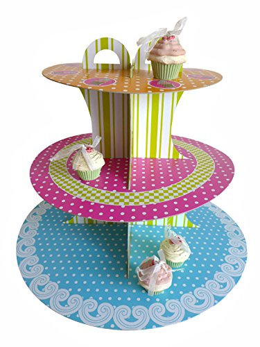 3 lagige Papp-Etagere bunt