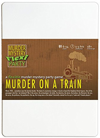 Murder Mystery Flexi Party Murder on a Train 6-14 Player Dinner Party Game