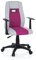 hjh OFFICE 670930 Kinder Schreibtischstuhl KIDDY EXTRA Stoff Grau-Pink Drehstuhl Ergonomisch mit Armlehne