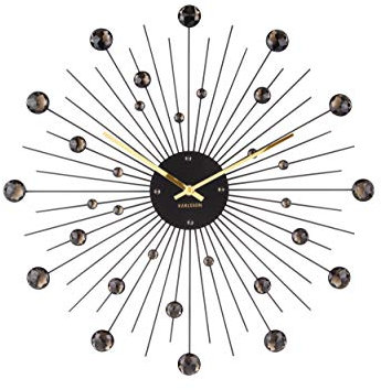 Karlsson Sunburst Wanduhr Ø 50 cm Crystal Black
