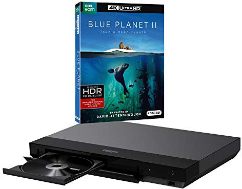 Sony UBP-X700 MULTIREGION Blu-ray Player Bundle with Blue Planet 2 Ultra HD 4K Blu-ray Disc