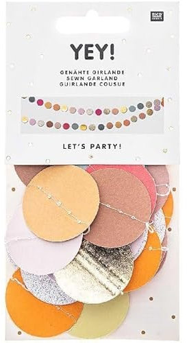 Genähte Girlande, Kreise, Glitter Fsc Mix