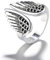 HYZSM Angel Wing Ring Vintage Silver,Adjustable 925 Vintage Silver Angel Wing Open Rings Finger Ring,Hug Wings Ring Angel Wings Feather Retro Ring for Women and Men Lovers Friends Gifts